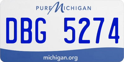 MI license plate DBG5274