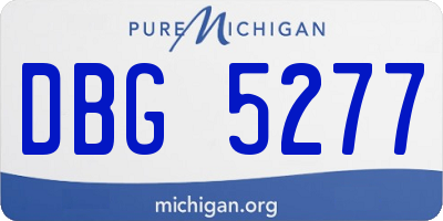 MI license plate DBG5277