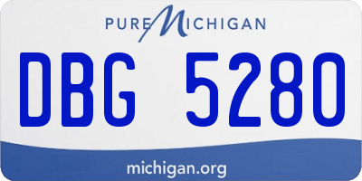 MI license plate DBG5280