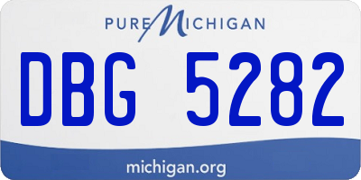 MI license plate DBG5282