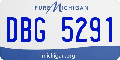 MI license plate DBG5291