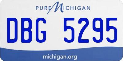 MI license plate DBG5295