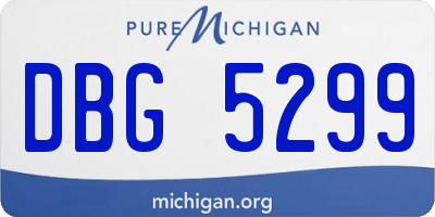MI license plate DBG5299