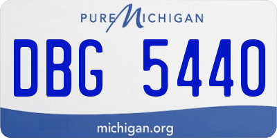 MI license plate DBG5440