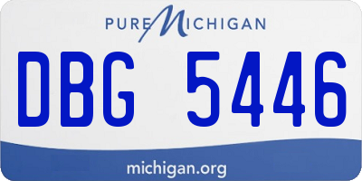 MI license plate DBG5446