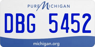 MI license plate DBG5452
