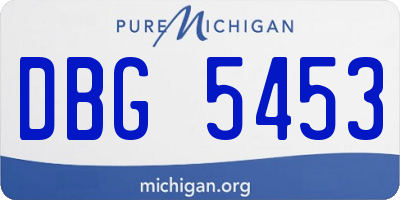 MI license plate DBG5453