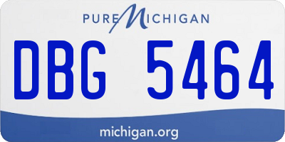 MI license plate DBG5464