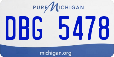 MI license plate DBG5478