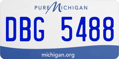 MI license plate DBG5488