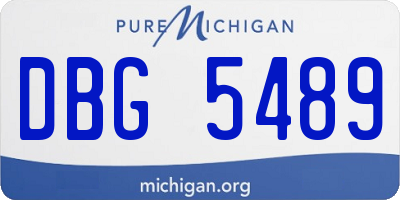 MI license plate DBG5489
