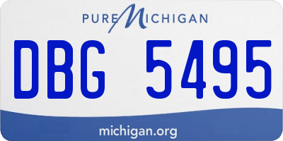 MI license plate DBG5495