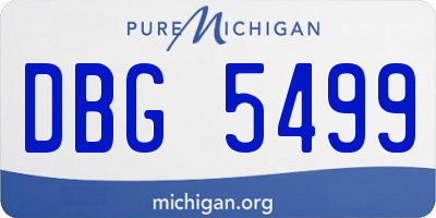 MI license plate DBG5499