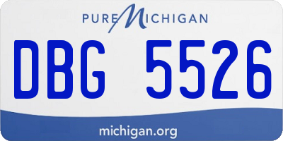 MI license plate DBG5526
