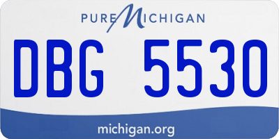 MI license plate DBG5530