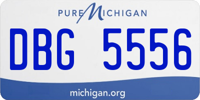 MI license plate DBG5556