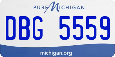 MI license plate DBG5559