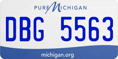 MI license plate DBG5563