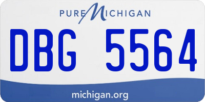 MI license plate DBG5564
