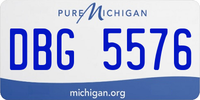 MI license plate DBG5576