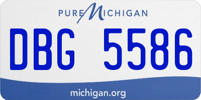 MI license plate DBG5586