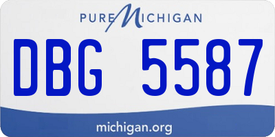 MI license plate DBG5587
