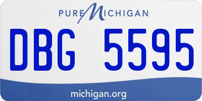 MI license plate DBG5595