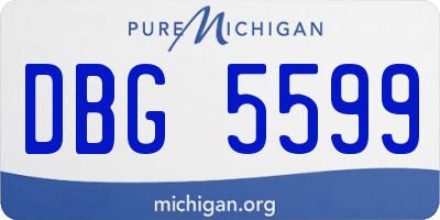 MI license plate DBG5599