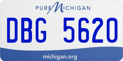 MI license plate DBG5620