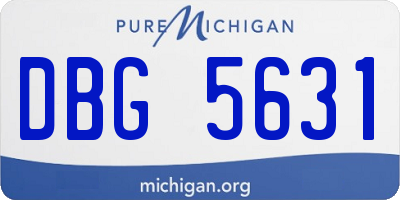 MI license plate DBG5631