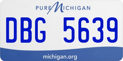 MI license plate DBG5639