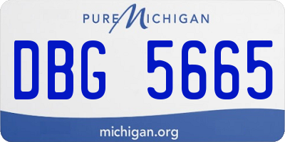 MI license plate DBG5665