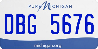 MI license plate DBG5676