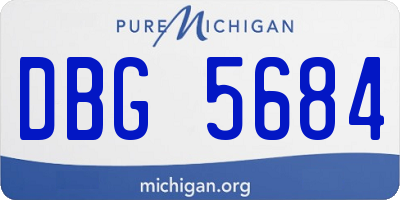 MI license plate DBG5684