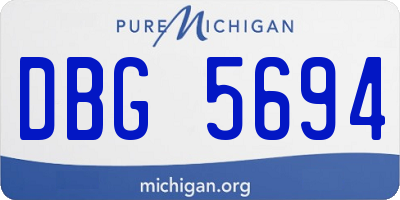 MI license plate DBG5694