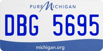 MI license plate DBG5695