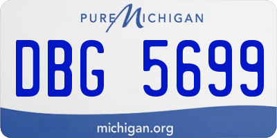 MI license plate DBG5699