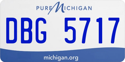 MI license plate DBG5717
