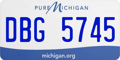 MI license plate DBG5745