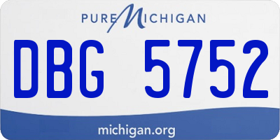 MI license plate DBG5752