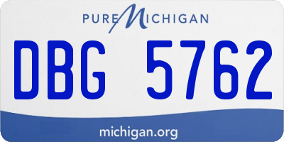 MI license plate DBG5762