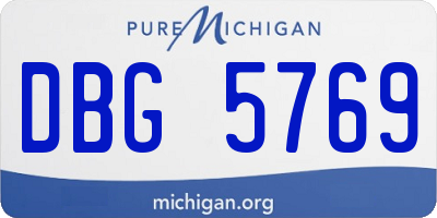 MI license plate DBG5769