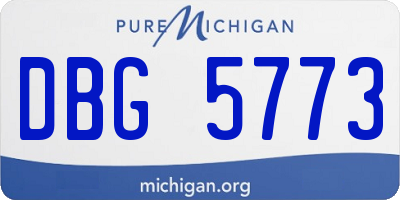 MI license plate DBG5773