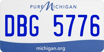 MI license plate DBG5776