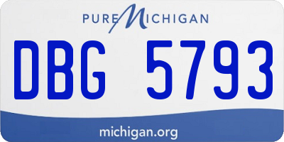 MI license plate DBG5793