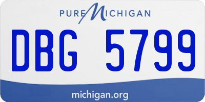 MI license plate DBG5799