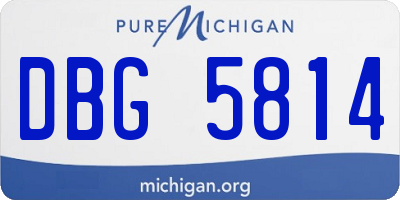 MI license plate DBG5814