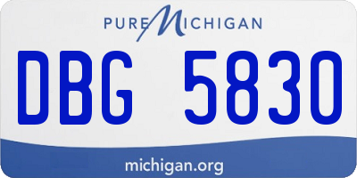 MI license plate DBG5830