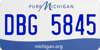 MI license plate DBG5845