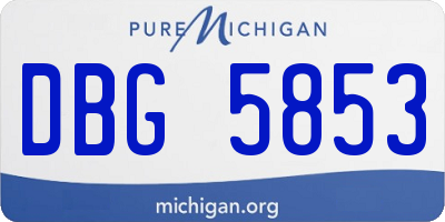 MI license plate DBG5853